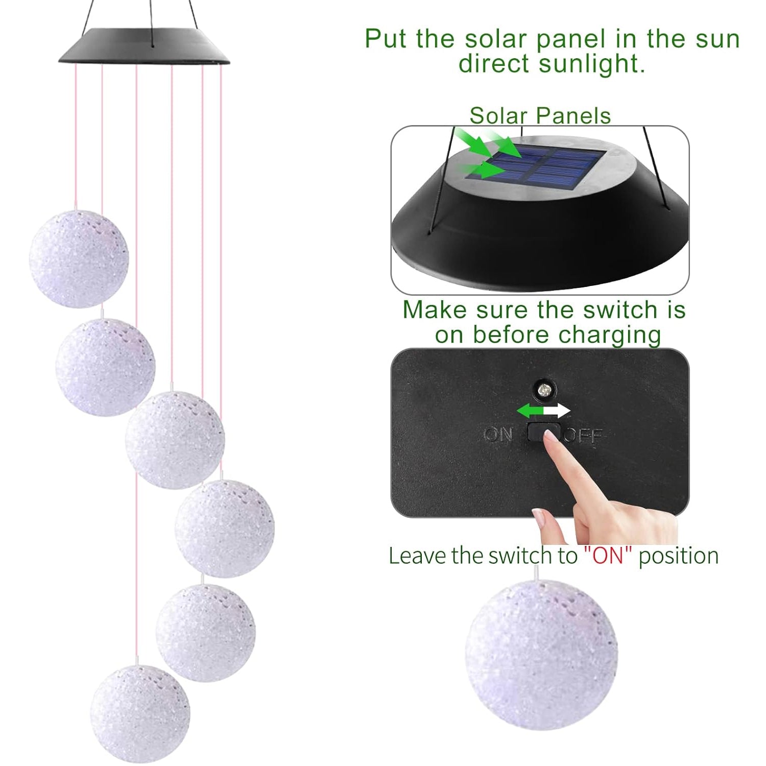 8317L Solar Crystal Ball , Color Changing Solar Powered LED Hanging Light Mobile for Patio Yard Garden Home Outdoor Night Decor, Gifts 8317L Solar Crystal Ball , Color Changing Solar Powered LED Hanging Light Mobile for Patio Yard Garden Home Outdoor Night Decor, Gifts
